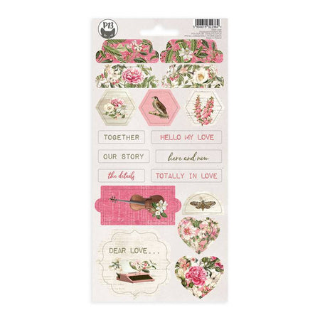 P13 Dear Love - Chipboard Sticker Sheet #3