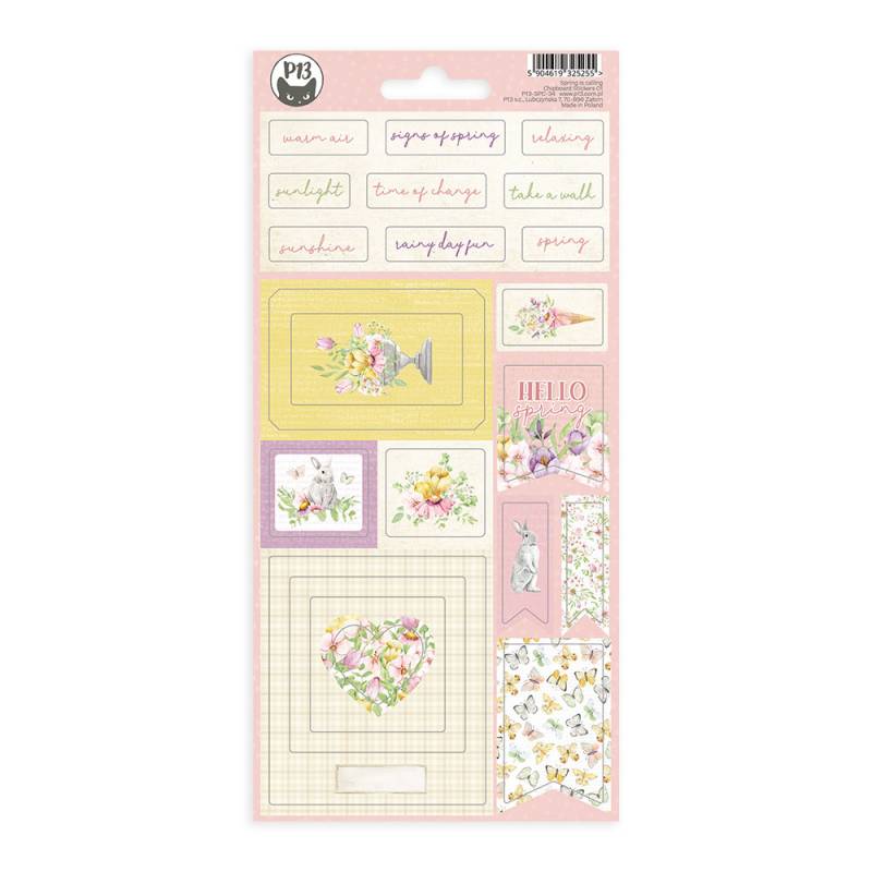 P13 Spring Is Calling - Chipboard Sticker Sheet #1