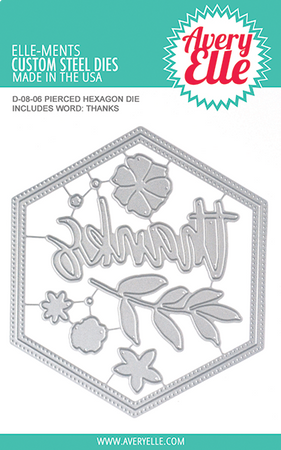 Avery Elle Elle-ments Die - Pierced Hexagon