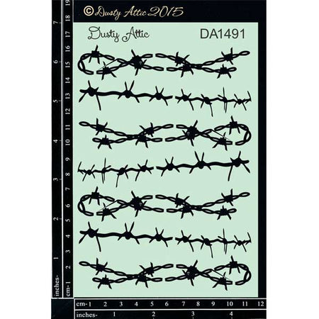 Dusty Attic Stencil - Barbwire 