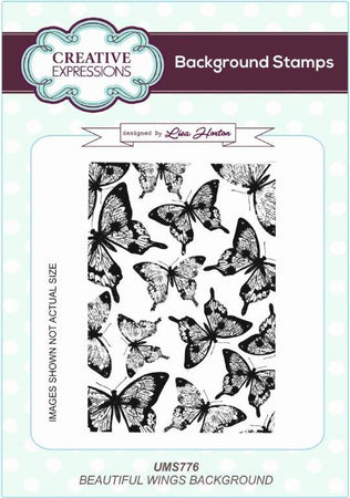 Creative Expressions Background Stamp - Beautiful Wings
