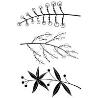 Woodware Clear Magic Singles Stamps - Berries & Branches 2