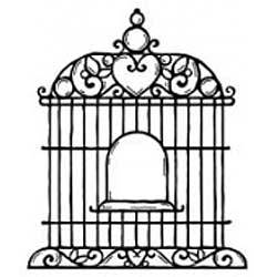 Woodware Clear Magic Singles Stamps - Ornate Birdcage
