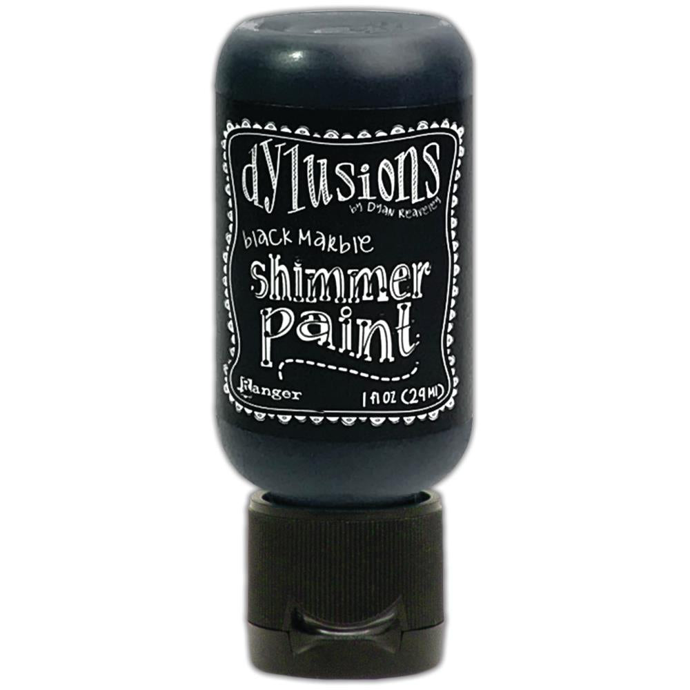 Dylusions 1oz Shimmer Paint - Black Marble