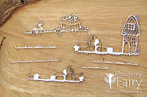 Scrapiniec Chipboard - 4720 Blueberry Fairy Borders