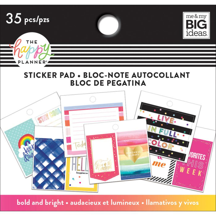 Me & My Big Ideas Happy Planner - Tiny Sticker Pad Bold & Bright