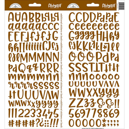 Doodlebug Abigail Alphabet Stickers - Bon Bon