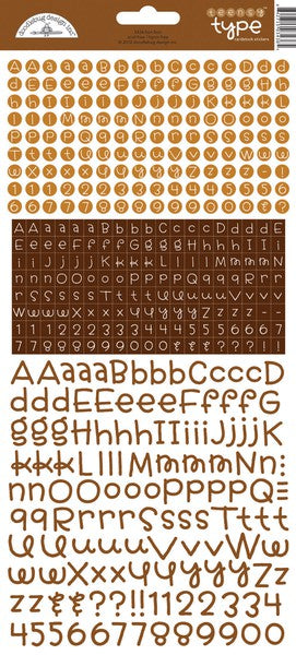 Doodlebug Teensy Type Alphabet Stickers - Bon Bon