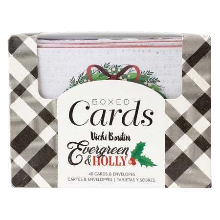 American Crafts Vicki Boutin Evergreen & Holly - Boxed Cards