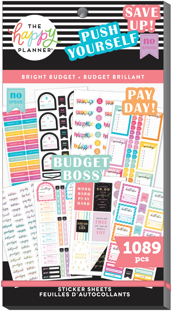 Me & My Big Ideas Happy Planner Sticker Value Pack - Bright Budget