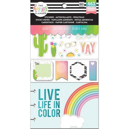 Me & My Big Ideas Happy Planner Note Cards/Stickers - Brights