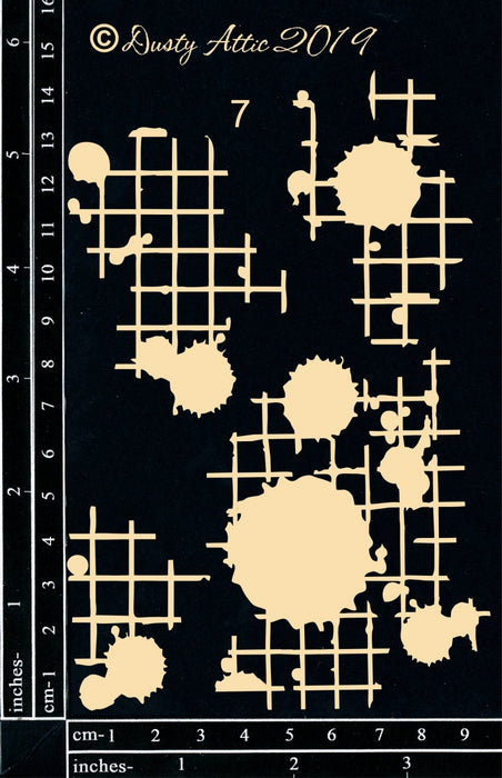 Dusty Attic - Broken Bits #7 Distressed Grid