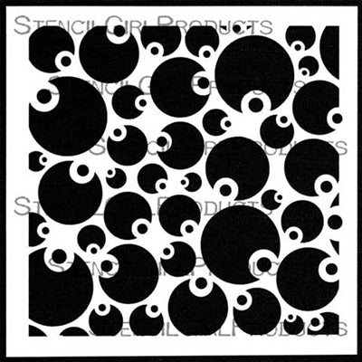 StencilGirl 6x6 Stencil - Bubbles