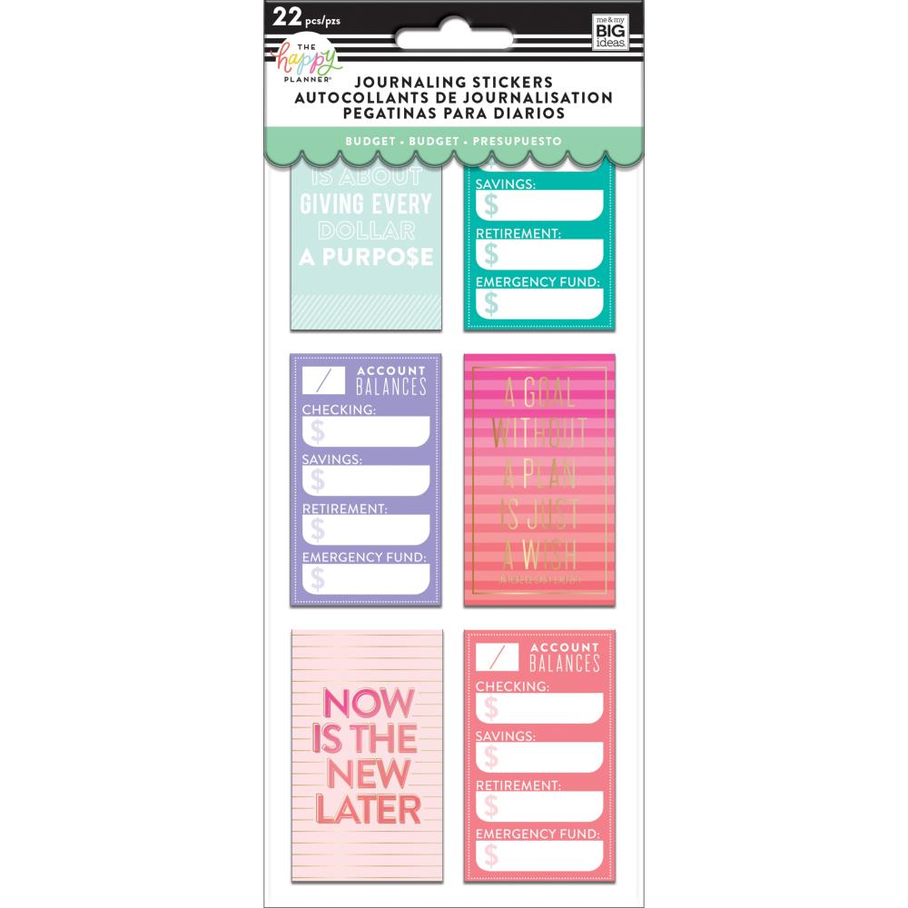 Me & My Big Ideas Happy Planner Flip Journaling Stickers - Budget