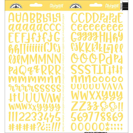Doodlebug Abigail Alphabet Stickers - Bumblebee