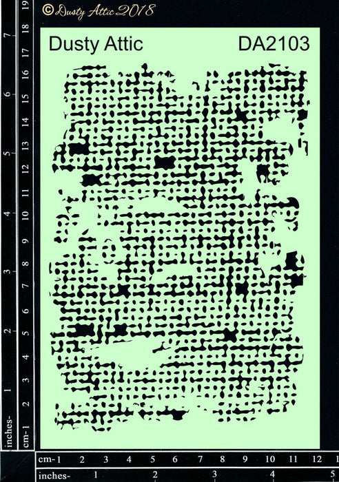 Dusty Attic Stencil - Burlap