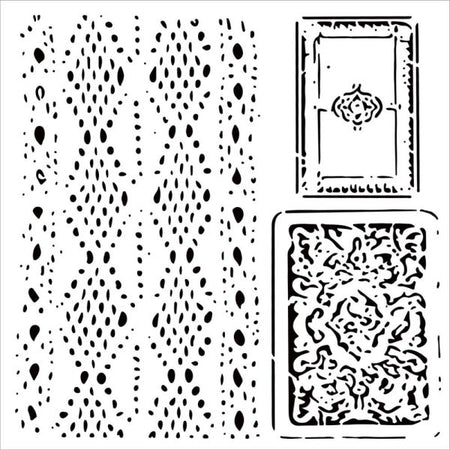 Crafter's Workshop 6x6 Template - Cards & Lace