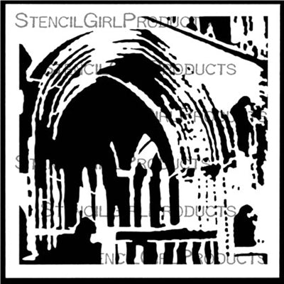StencilGirl 6x6 Stencil - Cathedral Arch