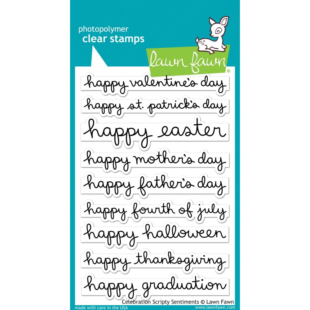 Lawn Fawn Clear Stamps - Celebration Scripty Sentiments