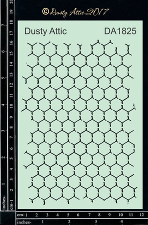 Dusty Attic Stencil - Chicken Wire