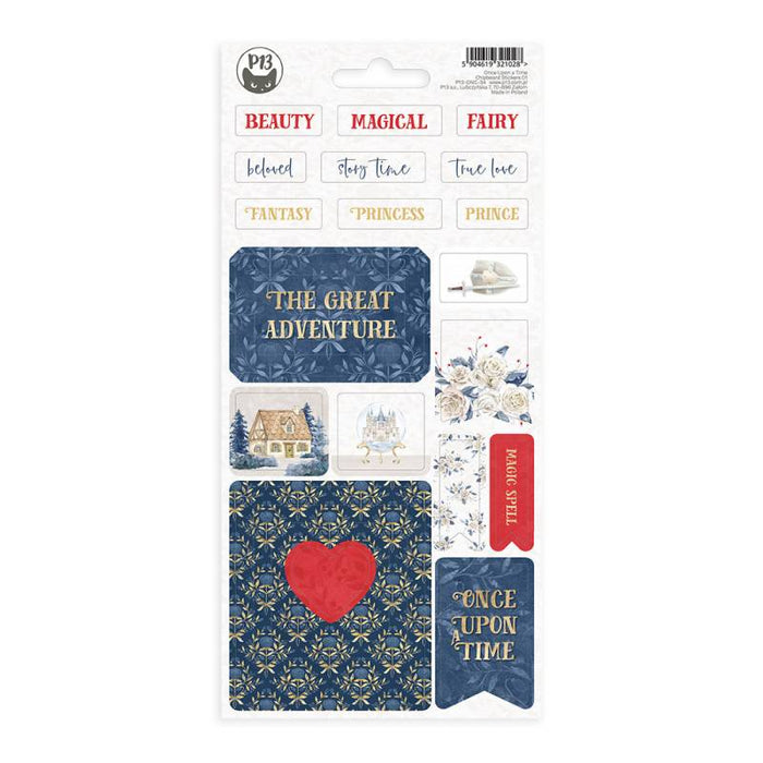 P13 Once Upon A Time - Chipboard Sticker Sheet #1