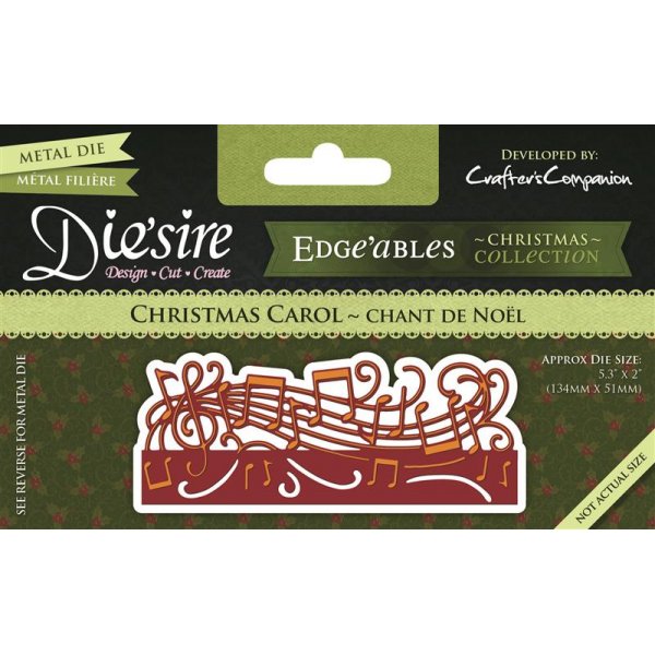 Crafter's Companion Die'sire Christmas Edge'ables - Christmas Carol