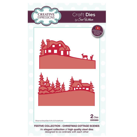 Creative Expressions Craft Die by Sue Wilson - Christmas Cottage Scenes