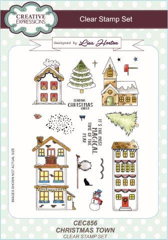 Creative Expressions Clear Stamp Set - Christmas Town by Lisa Horton