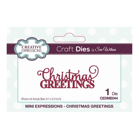 Creative Expressions Mini Expressions Die - Christmas Greetings
