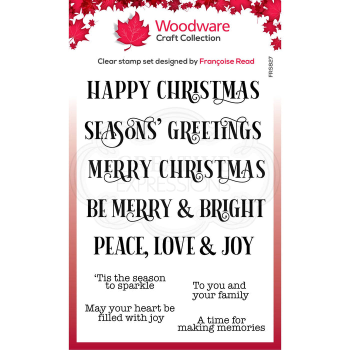 Woodware Clear Magic Stamps - Christmas Sparkle