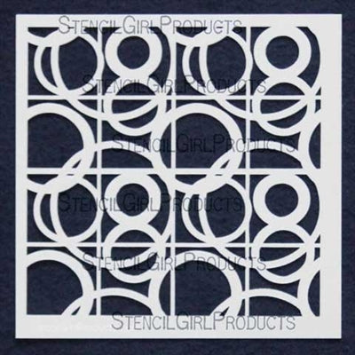 StencilGirl 6x6 Stencil - Circle Tile 6