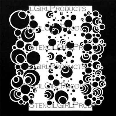 StencilGirl 6x6 Stencil - Circle Bubbles