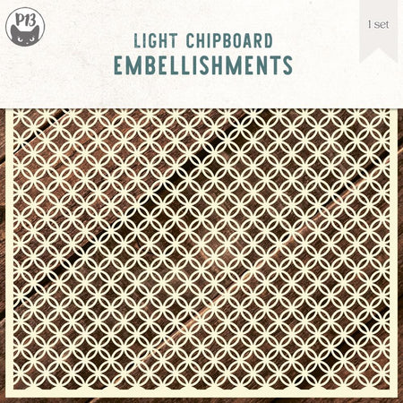 P13 Light Chipboard Embellishments - Medium Circle Link