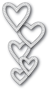 Memory Box Die - Classic Double Stitched Heart Rings