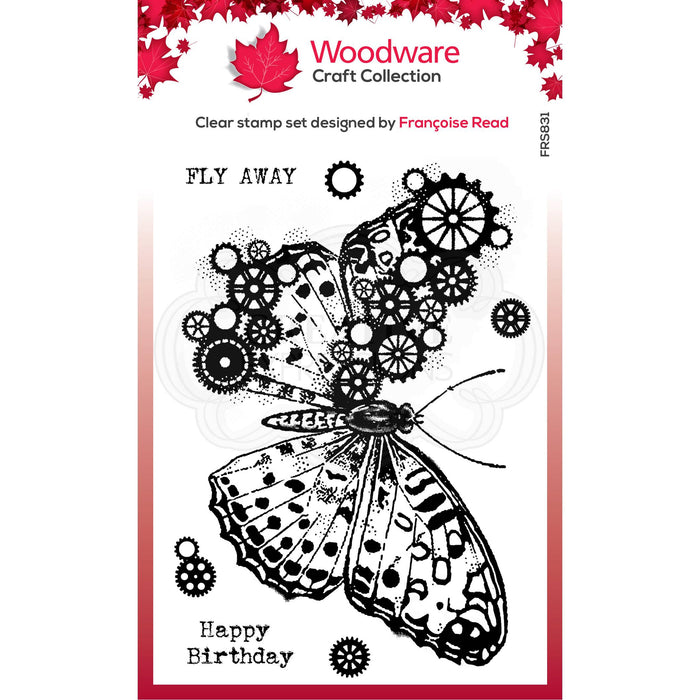 Woodware Clear Magic Stamps - Cog Butterfly