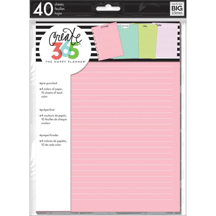 Me & My Big Ideas Happy Planner - Fill Paper Colored