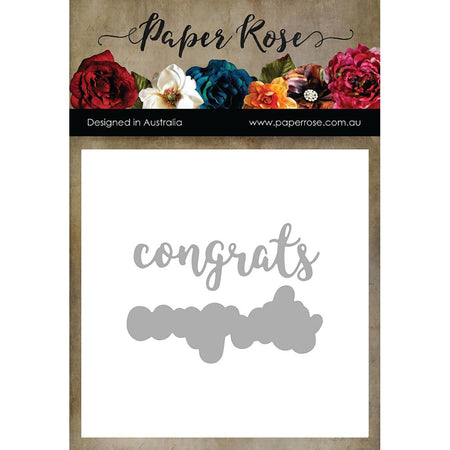 Paper Roses Die - Congrats Layered