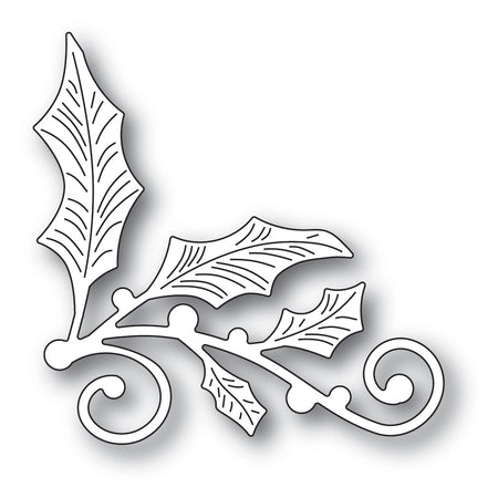 Memory Box Die - Corner Holly Swirl