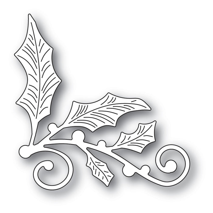 Memory Box Die - Corner Holly Swirl