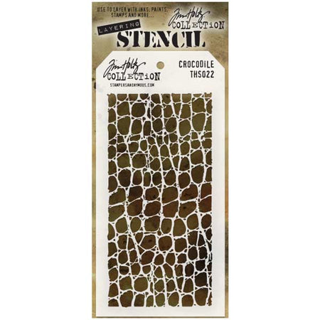 Tim Holtz Layering Stencil - Crocodile