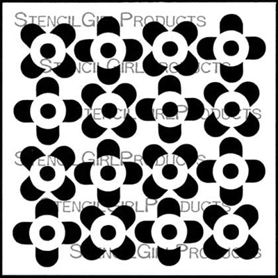 StencilGirl 6x6 Stencil - Cross Stitched Dots