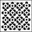 StencilGirl 6x6 Stencil - Cross Stitched Dots