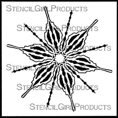 StencilGirl 6x6 Stencil - Crystaled 12 Point Mandala