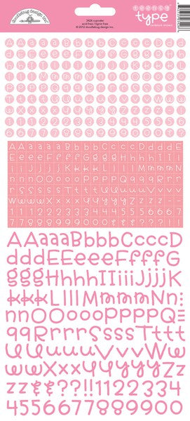 Doodlebug Teensy Type Alphabet Stickers - Cupcake