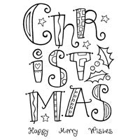Woodware Clear Magic Singles Stamps - Curly Christmas