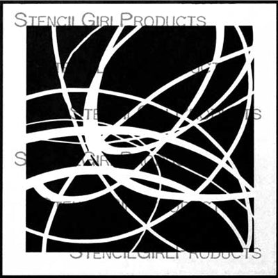 StencilGirl 6x6 Stencil - Curves