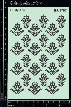 Dusty Attic Stencil - Damask #2