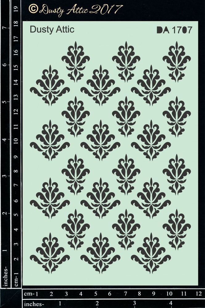 Dusty Attic Stencil - Damask #2
