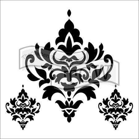 Crafter's Workshop 6x6 Template - Damask Decor
