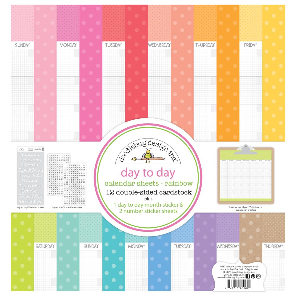 Doodlebug Design Day To Day - Rainbow Assortment Collection Pack
